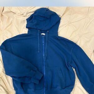 Blue Zip-Up Hoodie